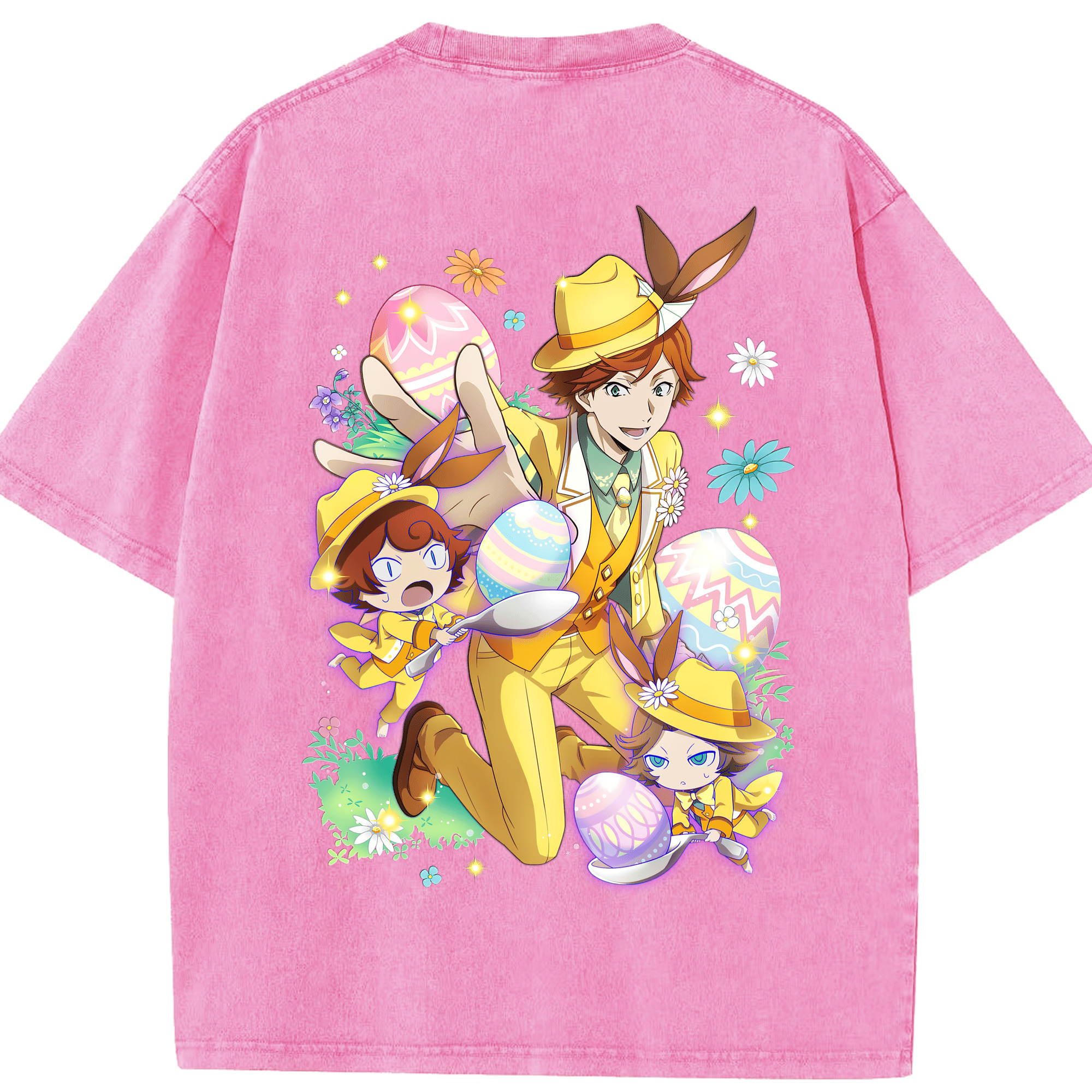 （画像用） 文豪ストレイドッグス Bungo Stray Dogs 綿100% ヴィンテージ風 半袖Tシャツ（背面プリント）